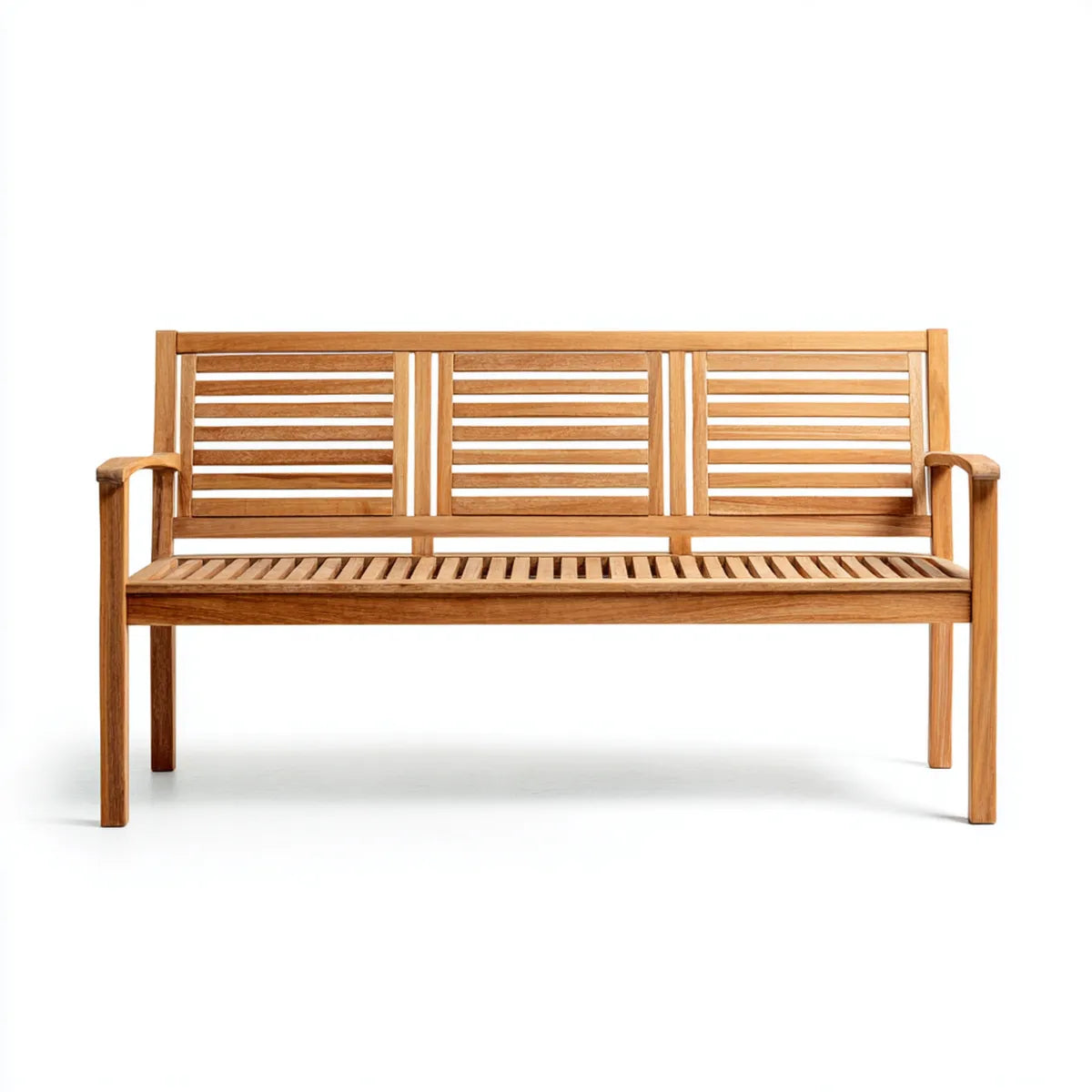 Ławka ogrodowa 3-osobowa naturalny brązowy 150 x 65 x 90 cm z drewna acacia litego prostokątna