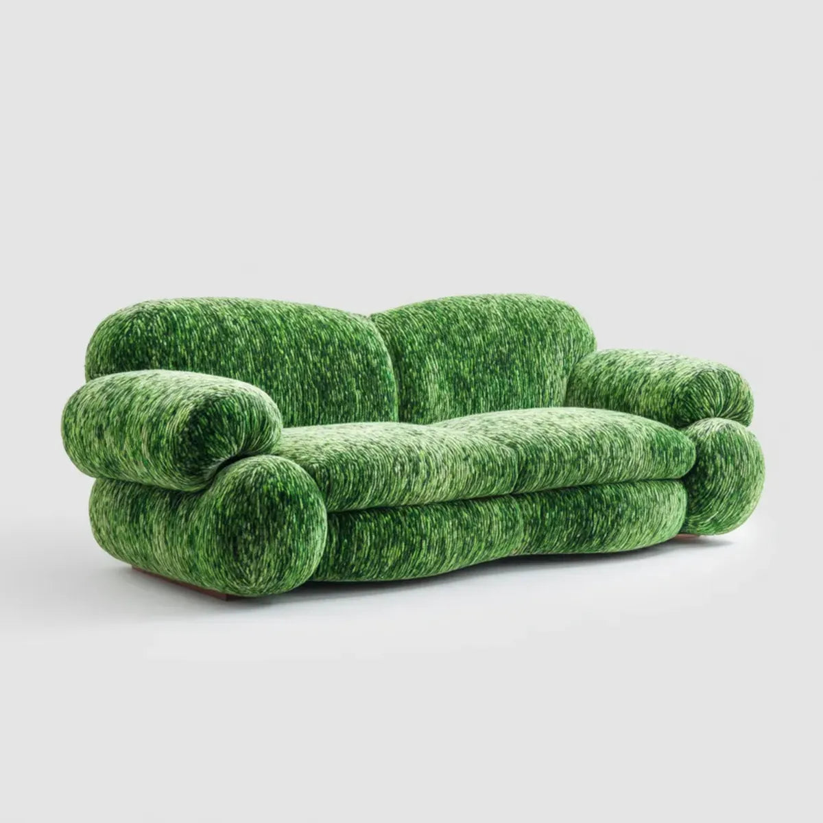 Sofa, 2-kanapa fotela zielony 180 x 95 x 78 cm poliester chinille zaokrąglony