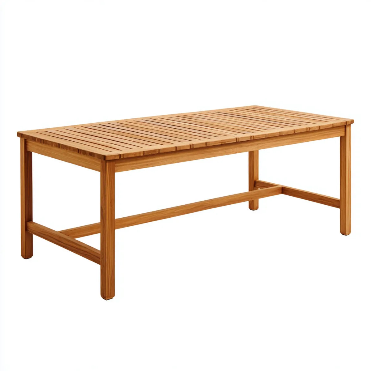 Stół jadalny z twardego teku naturalna prostokątna 180 x 90 x 75 cm