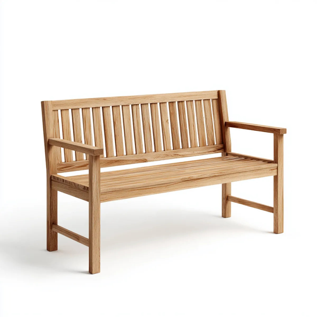 Ławka ogrodowa 2-osobowa Przyroda 120 x 65 x 90 cm z litego drewna dębowego prostokątnego