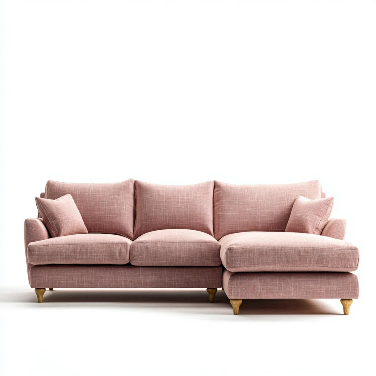 Sofa, Róża sofa różowa z prawej strony recyrkulatora 280 x 170 x 85 cm poliestrowe drewno lite