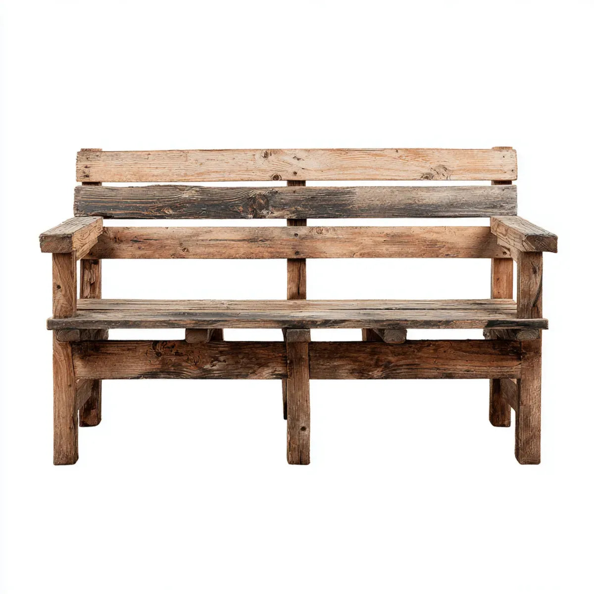 Ławka ogrodowa z podłokietnikami brązowymi 150 x 65 x 95 cm z litego drewna sosnowego prostokątnego