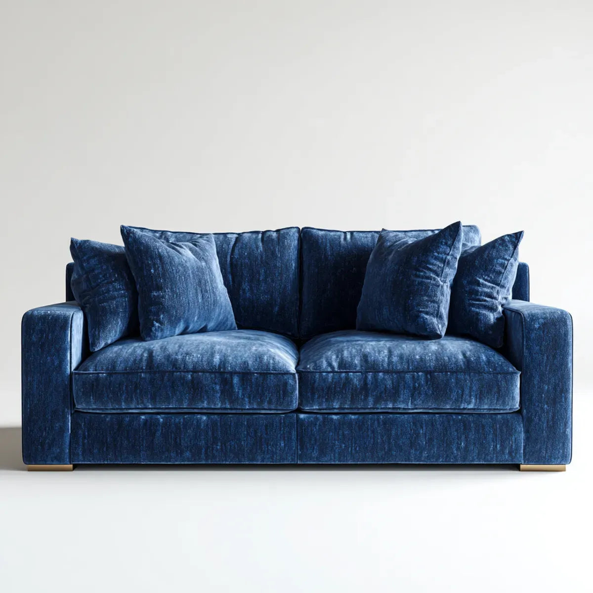 Sofa, 2-kanapa fotela ciemnoniebieski 220 x 100 x 85 cm poliester inclusive prostokątna